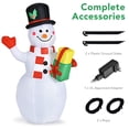 thumbnail image 3 of Costway 5 Pi de Hauteur Snowman Gonflable avec Lumières LED Colorées Intégrées, 3 of 10