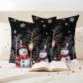 thumbnail image 3 of Black Christmas Outdoor Pillow Covers 16"x16" Set of 2,Waterproof Throw Pillow Covers for Patio Furniture,Winter Snowman Xmas Tree Snowflake Decorative Cushion Pillowcases for Garden Porch Couch Sofa, 3 of 9