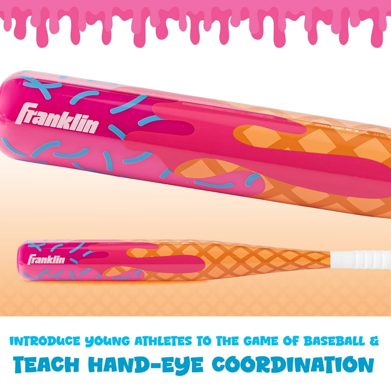 Franklin Sports Sweet Swings Kids Ice Cream Drip Bat & Ball Set
