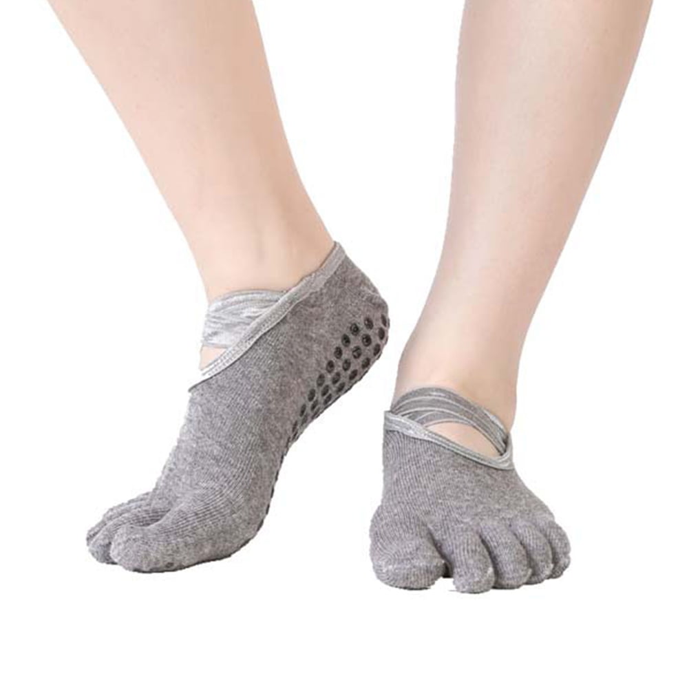 HEQU:9117 - 1 Pair New Professional Yoga Toe Socks Cotton Women Halter ...