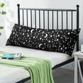 thumbnail image 2 of Gothic Moon & Star Body Pillow Cover 20x54 - Dark Celestial Pillowcase with Invisible Zipper - Soft Steampunk Aesthetic Full-Length Pillow Protector, 2 of 5