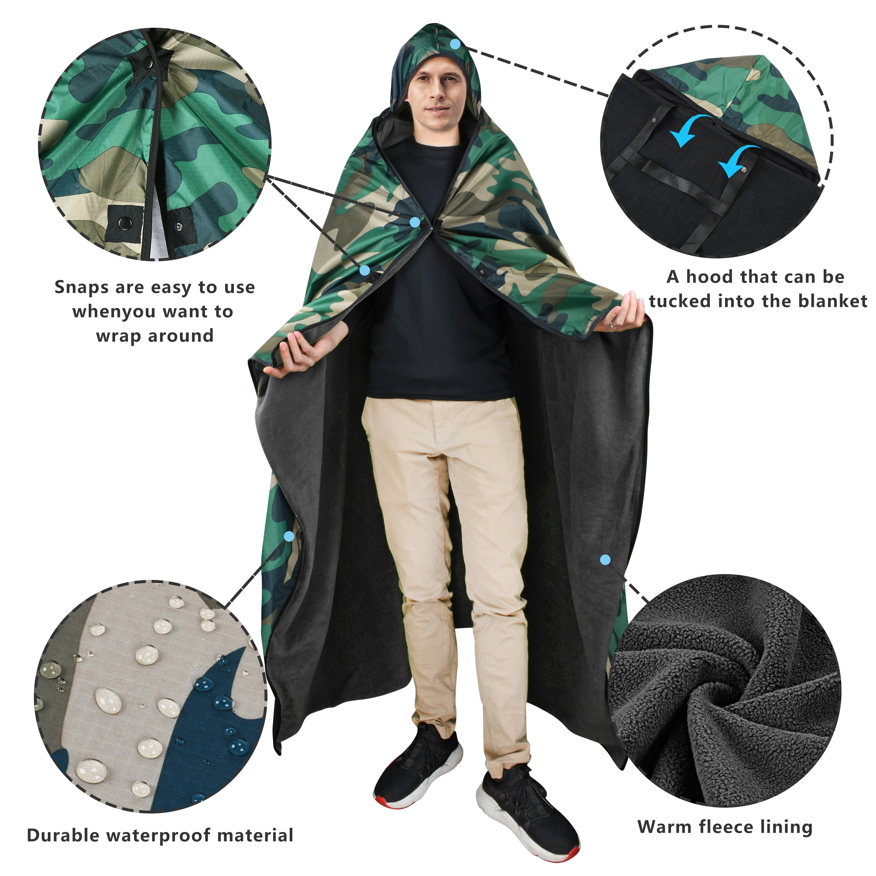 Poncho blanket waterproof hot sale