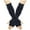 Navy-1, variant on WREESH Women's Woolen Fingerless Winter Gloves Knitted Arm Sleeves Knit Mitten Gloves Wrist Warmer With Thumb Hole Coffee