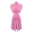 thumbnail image 5 of B91xZ Robes Printemps Été Femmes Décontractées Col en V Sans Manches Invité de Mariage Vacances Plage Longue Robe, Rouge L, 5 of 5