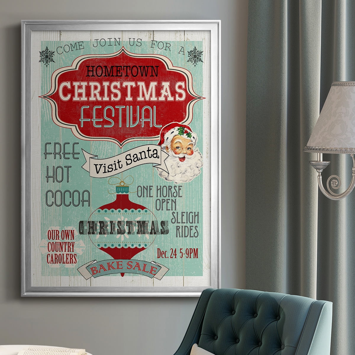 Bright Christmas Festival Premium Framed Print - Ready to Hang