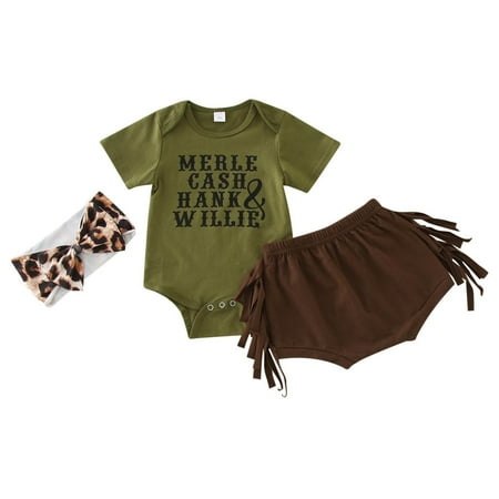 

baby girl clothes Short Sleeve Cow Letter Prints Romper Bodysuit Shorts With Headband 3Pcs Outfits Clothes Set For Babys Clothes