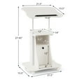 thumbnail image 3 of Costway Mobile Podium Stand Office Laptop Cart with Storage Adjustable Height White, 3 of 9