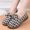 Coffee, variant on Women's Winter Loafers Plush Shearling Lining for Cold-Weather Warmth, Plaid Stripes with Metal Buckle