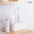 thumbnail image 2 of Portacepillos de dientes para baños, soporte de gran capacidad de primera calidad con 1 ranura grande, 4 ranuras medianas y 6 ranuras pequeñas, 2 of 5