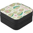 thumbnail image 3 of Coolnut Avocado Travel Jewelry Box PU Leather Jewelry Organizer Ideal Gift for Women Girls, Portable Mini Jewelry Travel Case for Stud Earrings Rings Necklaces Bracelets Women Gifts, 3 of 7
