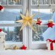 thumbnail image 2 of 4 faroles navideños de papel con forma de estrella, estilo bohemio, para colgar en la pared, de origami de siete puntas, para bodas, fiestas y decoración de ventanas., 2 of 6