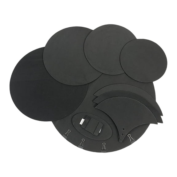 Drum Mute Pads Set,10Pcs Foam Drum Mute Pads,Soundproof Foam Cotton Drum Heads Replacement