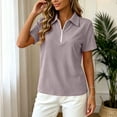 thumbnail image 7 of QGJZVUNL Women'S Short Sleeve Zip Up Tennis Top Casual Summer Business Tops Activewear Athletic Clothing Size S, 7 of 7