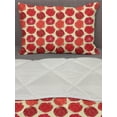 thumbnail image 3 of Fruits Comforter & Sham Bedding Set, Pomegranates Graphic Oriental Vitamins Eastern Bohemian Illustration, 3 pcs Duvet Set Microfiber Filling Quilt, 5 Sizes, Vermilion Cream and Ruby, by Ambesonne, 3 of 4