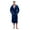 Navy Blue, variant on Plush Robes For Men, Soft Fuzzy Hooded Mens Bathrobes , Long Comfy Robe For Men