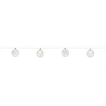 Melrose Set of 2 LED Lighted Glass Christmas Ball Ornaments with String Lights 4.5"