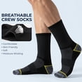 thumbnail image 5 of COOPLUS Mens Crew Socks Athletic Cushioned Breathable Running Socks Comfortable Daily Wear for Men 6 Pairs, 5 of 9