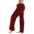 thumbnail image 2 of Just Love Fleece Pajama Pants for Women Sleepwear PJs (Red - Buffalo Plaid, X-Small), 2 of 3