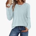 thumbnail image 2 of ByworldtasicNo Boundaries Long Sleeve Shirts for Women Fall Outfit 2026 Fashion Casual T Shirt Ribbed Round Neck Basic Loose Tunic Tops, 2 of 9