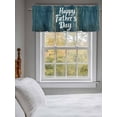 thumbnail image 3 of Fathers Day Valances for Windows, Rod Pocket Kitchen Valance Curtains - Soft & Washable Small Window Treatment for Living Room,&nbsp;Bathroom, Retro Wooden Grain , 42x12 Inch, 1 Panel, 3 of 9