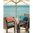 thumbnail image 3 of Rainbow Wave Red Blue Square Tablecloth with Zipper,Waterproof Table Cloth with Umbrella Hole Patio Tablecloths for Outdoor Tables,Modern Color Block Ripples Washable Spillproof Table Cover, 3 of 6