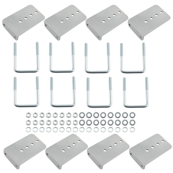 8PCS Galvanized L-Type Boat Trailer Bunk Bracket Kit Fit For 3 x 3 Crossmember