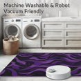 thumbnail image 5 of ODIKA 4'x6' Machine Washable Non-Slip Area Rug, Gothic Elegance Abstract Design with Dark Tones High Traffic Rug, Purple, 269937, 5 of 7