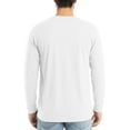 thumbnail image 5 of Dresfit Men's Big and Tall Shirts Long Sleeve Thermal Tshirts Fall Knit Solid Color Crew Neck Athletic Tops 2025 Button Plain Lightweight Fashion White 3XL, 5 of 7