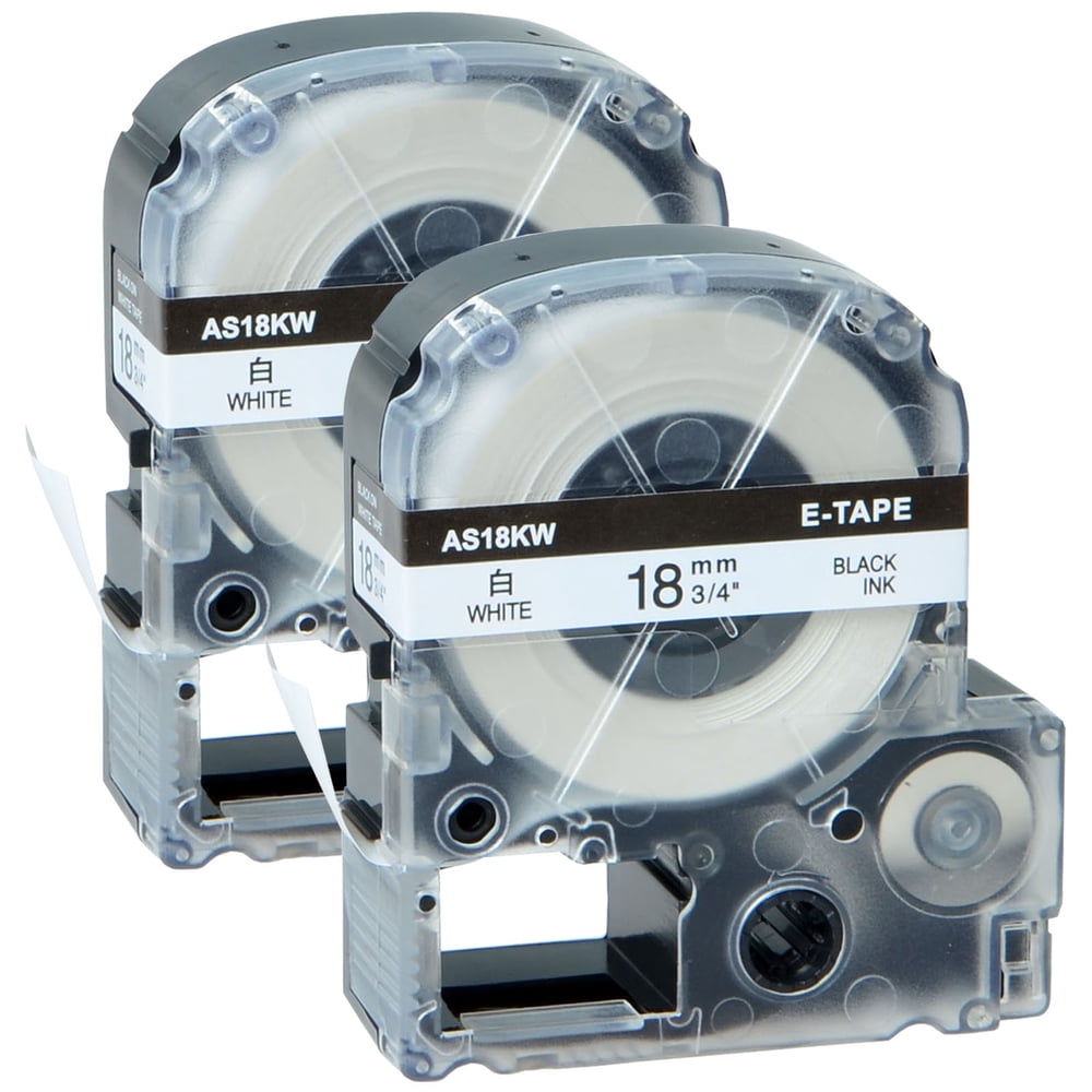 Absonic - Paquete de 2 cartuchos de etiquetas compatibles con LK-5WBN LC-5WBN9 LK-5WBW SS18KW Absonic - Paquete de 2 cartuchos de etiquetas compatibles con LK-5WBN LC-5WBN9 LK-5WBW SS18KW