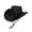 Black, variant on Gustave Straw Cowboy Hat for Women Men Western Cowgirl Sun Hat Wide Brim Summer Beach Hat with Windproof Chin Strap - Coffee