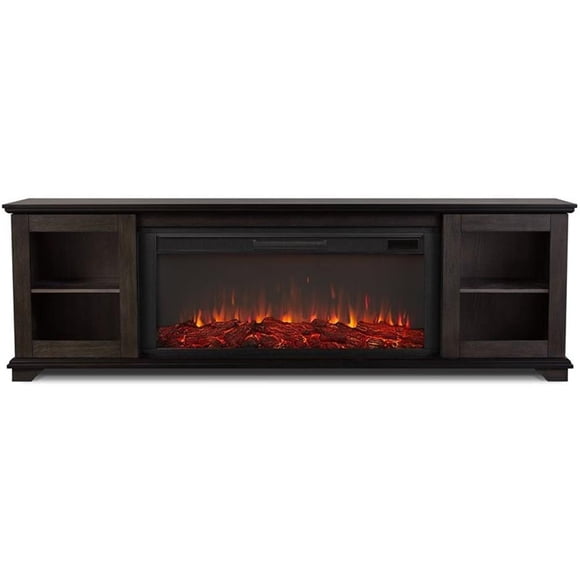 Real Flame Canada Solid Wood Benjamin Landscape Media Electric Fireplace - Brown