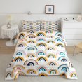 thumbnail image 2 of Manfei Boho Rainbow Pattern Queen Comforter Set,bohemian Exotic Style Bedding Sets,Geometric Polka Dots Bedding Comforter Set For Kids,Breathable Home Decor Reversible,3 Pieces, 2 of 8