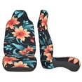 thumbnail image 4 of XMXT 2Pcs Car Seat Cover Decor Protector, Wonderful Orange Flowers Front Seat Covers for Cars SUVs, Universal Fit, 4 of 9