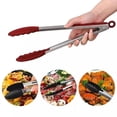 thumbnail image 2 of 7/9/12 inch Small Silicone Clips Bread Barbecue tongs Steak Clip Food Clips BBQ Cooking Baking Salad Kitchen Accessories, 2 of 6