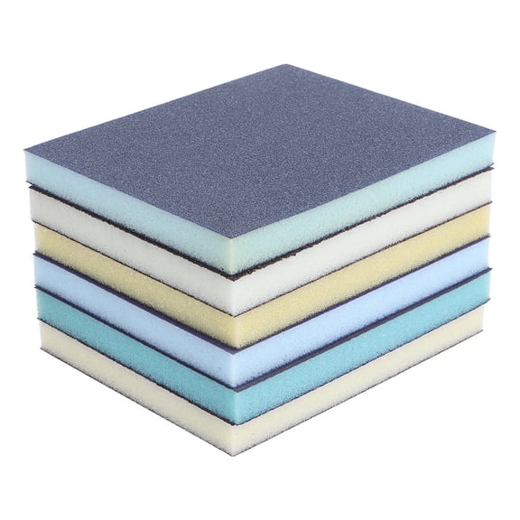 6pcs Sponge Grinding Pad for Furniture, Kitchen, Bathroom, Car Cleaning