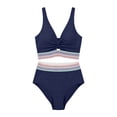 thumbnail image 4 of Two Piece Swimsuits High Waist Bikini Tied Side Tankini With Push Up Padding/BU1/M, 4 of 5