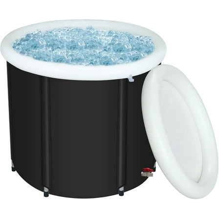100 Gal Cold Plunge Tub Portable Ice Bath Tub for Athletes and Foldable Ice P...