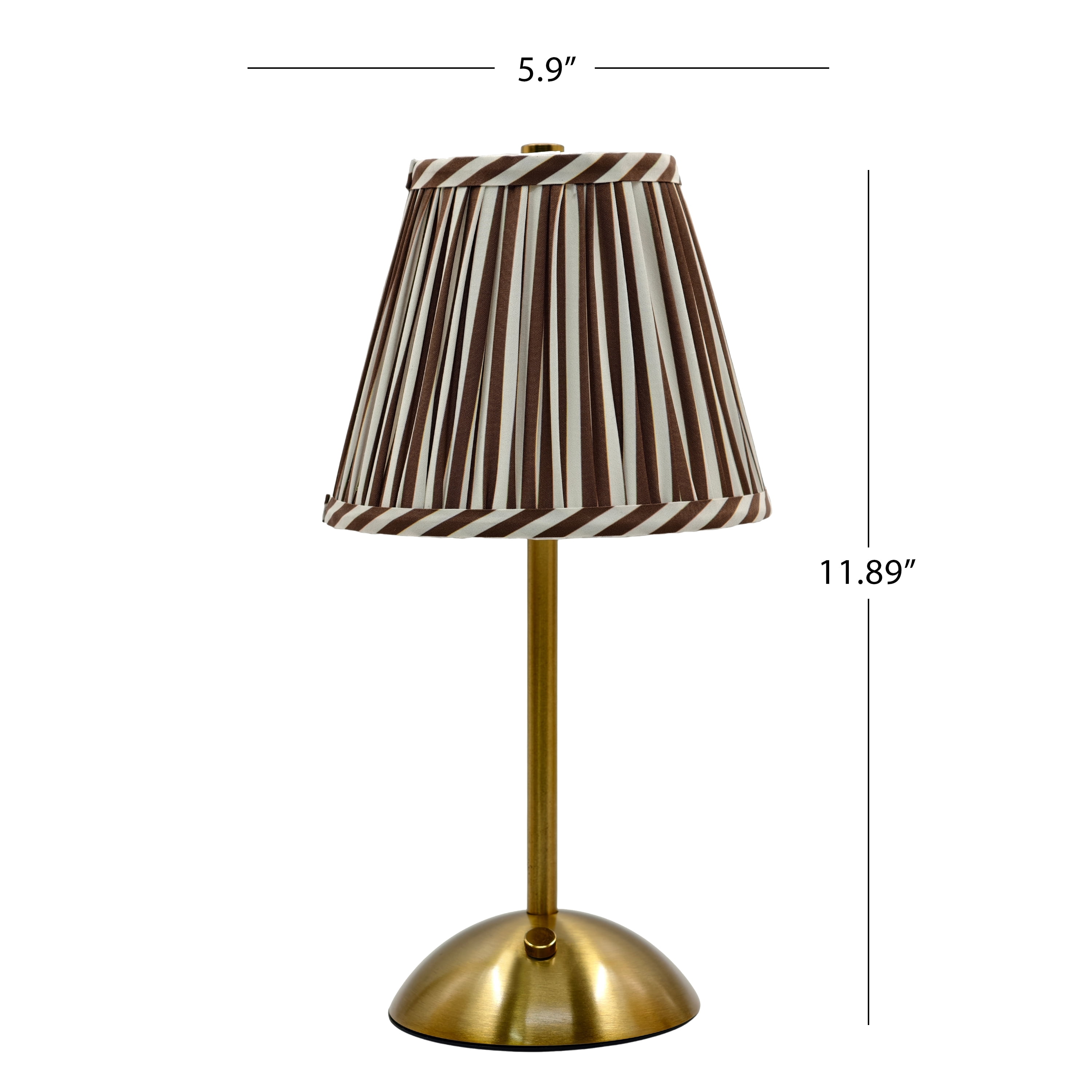 Home Decor Collection Sterling & Noble Home Brown Striped Rechargeable Table Lamp