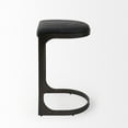 thumbnail image 3 of Black Leather C Shape Metal Counter Stool, 3 of 5