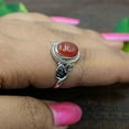 thumbnail image 3 of Red Carnelian 925 Sterling Silver Handmade Promise Design Ring Anniversary Gift Jewelry For Wife, 3 of 5