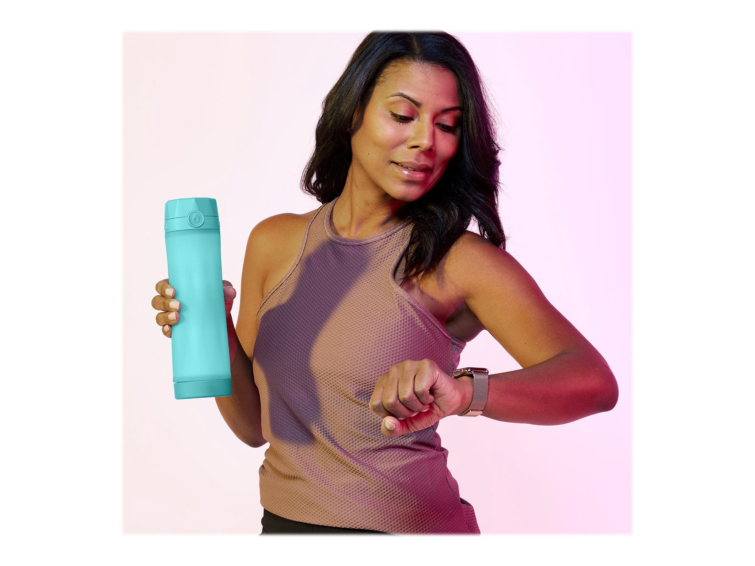Hidrate Spark 3 Smart Water Bottle, Scuba, Track Water Intake, Glow Reminder