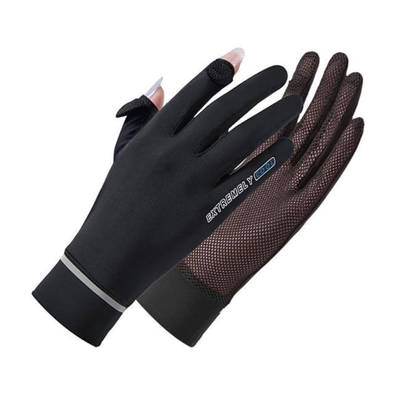 comerut 1 Pair Sun Protection Gloves Wear Resistant Super Soft Breathable UV-proof Outdoor Riding Full Finger Gloves Sports Supplies