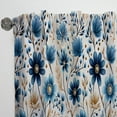 thumbnail image 4 of Designart "Nordic Blue Floral Minimalism II" Floral Room Darkening Curtain Single Panel, 4 of 6
