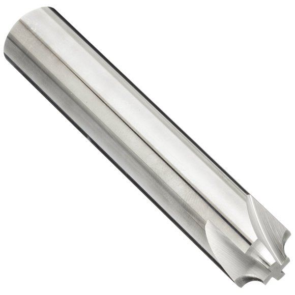 Melin Tool-16 100 Moulin d'Angle en Carbure pour Arrondissement, Finition Non Revêtue (Brillante), Coupe Sans Enroulement au Centre, 4 Flûtes, Longueur Totale 2.5000 Pouces, Diamètre de Coupe 0.125 Pouces, 0.25