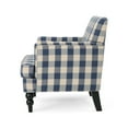 thumbnail image 5 of GDF Studio Eve Contemporary Fabric Upholstered Club Chair with Nailhead Trim, Blue Checkerboard, 5 of 6