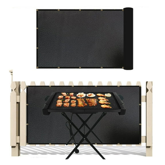 Joernso Heat Shield for Grill Fireproof Heat Insulation Cover BBQ Grill Mat Oil-proof Grill Wall Protector Fiberglass Balcony Privacy Screen Grill Pad for Outdoor Grills