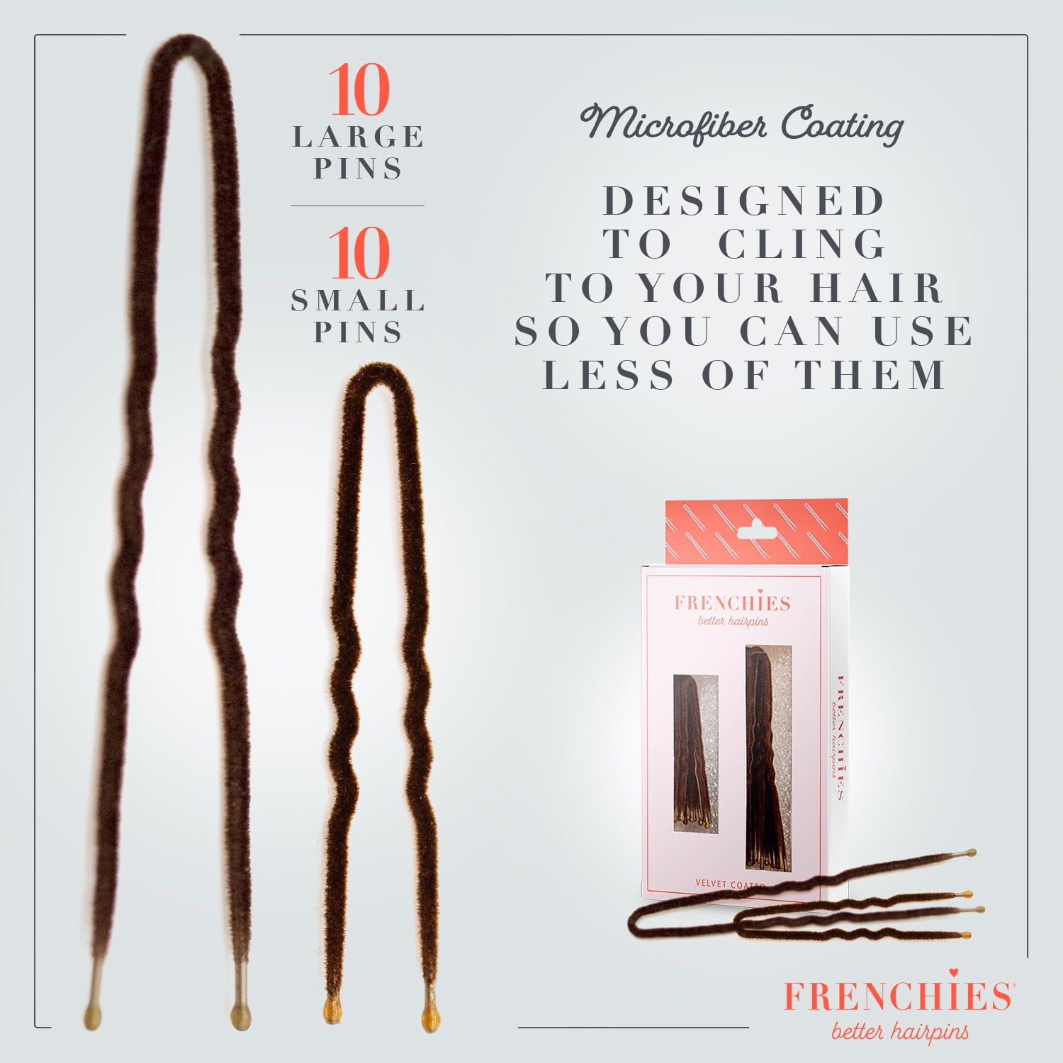 Frenchies Ultra Flocked Extra Soft French Twist Hair Pins: The