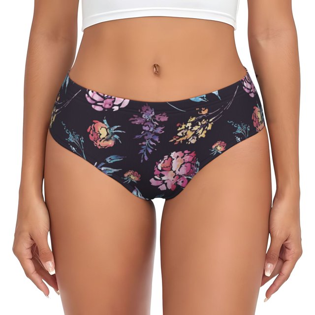 Fotbe Roses Flowers Calzones Estampados para Mujer – Ropa Interior de Algodón, Cómoda, Suave y Elástica-X-Large