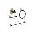 thumbnail image 5 of ANZZI 4-Piece Matte Black & Satin Brass Bathroom Accessories Set, 5 of 5