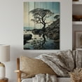 thumbnail image 2 of Designart "Sky Photo peaceful Horizon I" Floral Print on Natural Pine Wood, 2 of 5